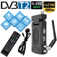 Mini DVB T2 Receiver DVB T2 H.265 Scart Spain TDT Europe Terrestrial TV Receivers HEVC 265 DVB-T2 Set Top Box 1080p HD Decoder
