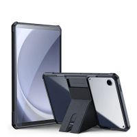 【XUNDD 訊迪】三星 Galaxy Tab A9 8.7吋 軍事氣囊 隱形支架平板防摔保護殼套-極簡黑(X110 X115)