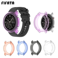 FIFATA TPU Case Soft Protective Cover For Xiaomi Huami Amazfit GTR Smart Watch Bumper Shell Frame For Amazfit GTR 47mm 42mm