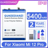 GUKEEDIANZI Replacement Battery BP45 BP 45 5400mAh For Xiaomi Mi 12 Pro Mi12 Pro Mobile Phone Batteries