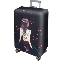 新款拉鍊式行李箱防塵保護套 行李箱套(紅粉佳人29-32吋)
