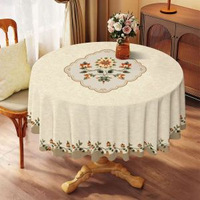 民族風PVC圓桌布防水防油防燙免洗方桌園桌布檯布