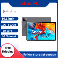 New 10.1 Inch Tablets Android 12 Ten Core 12GB RAM 512GB ROM Dual 4G LTE Phone Call GPS Bluetooth WiFi Google Tablet PC