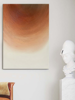 壁畫 Sami手繪油畫《事事有橙》客廳侘寂風裝飾畫現代玄關抽象畫肌理畫