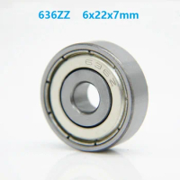 100pcs/lot 636ZZ 636-ZZ 636 ZZ 6*22*7mm 636Z Deep Groove Ball bearing Mini Miniature Ball Bearings 6x22x7mm