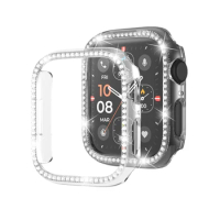 Diamond Case for Apple Watch Protective Cover 40MM 44MM Hard PC Bumper Frame Case for IWatch 4 6 SE 7 8 9 41MM 45MM Watch Cover