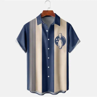 Bowling Ball 3D Printed Lapel Men Shirt Man/Women Casual Fashion Long Sleeves Shirts Button Streetwear Oversized Unisex Clothing