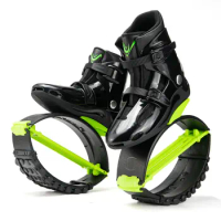 Unisex Green Black Color Kangaroo Jump Shoes, 2020 Latest 4T Spring Body Shaping Bouncing Gravity Boots
