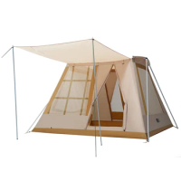Exquisite Double Durable Waterproof Portable Family Canvas Tent 5-8 Persons Camping Tent Spring Outdoor Tent For Campsite