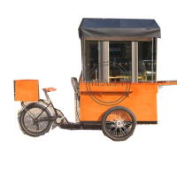 3 Wheel Classical Coffee Bike With Water Tank Cash Box Electric Tricycle Mobile Food Cart For Sale