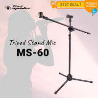 Tripod Stand Mic Pro Besi 2 Holder Microphone - BLACK SPIDER MS-60