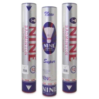 Shuttlecock Nine Silver Kok Bulutangkis Isi 12 Pcs