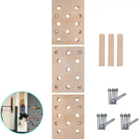 Climbing Holds, Holes Climbing Pegboard, Rock Climbing Holds with Durable Climbing Wall Training Ladder for Fitness Home Gyms