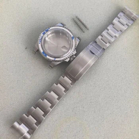 40mm NH35 Case Sapphire Glass Crystal Stainless Steel Bracelet Watchband for SUB Seiko NH36 Movement Replacement Watch Parts