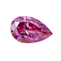 Moissanite Stone Pear Cut Sakura Pink Color Gemston Lab Grown Diamond for Women Jewelry Rings Earrings Making with GRA Report