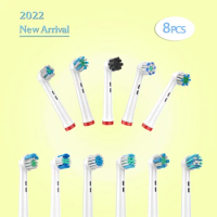 8Pcs New Oral B Electric Toothbrush Heads Replaceable Brush Head For Oral B Vitality Pro Health Advance Power Triumph 3D Excel