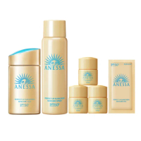 【ANESSA 安耐曬】金鑽高效防曬全面防護組(金鑽露60ml+噴霧60g)