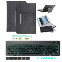 Keyboard Bluetooth PU Case for Samsung Galaxy Tab S3 9.7 T820 T825 T810 T815 tablet Cover LED light Backlit Keyboard case