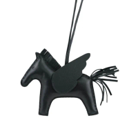【Hermes 愛馬仕】Rodeo Pegase MM Charm 飛馬吊飾(黑色)