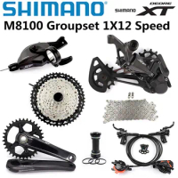 SHIMANO DEORE XT M8100 Groupset 32T 34T 170 175 Crankset Mountain Bike Groupset 1x12Speed 51T M8100 Rear Derailleur brake