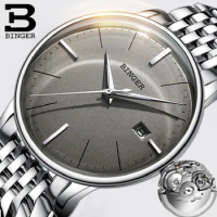 Switzerlan Top Brand Binger For Men Automatic Wristwatch Coated Glass Japan Seiko Mechanical Date Montre Automatique Pour Hommes