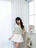 Nuboutique - Laine Top - Blouse Atasan Wanita Summer Bunga Kerah Collar Baju Bangkok Korea Style ORC