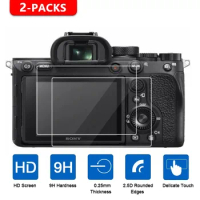 2PCS 9H Tempered Glass Screen Protector Film for Sony Alpha A7R II/A7R III/A7C Camera