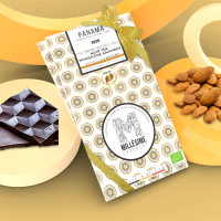 【Millesime】比利時進口單一產區巴拿馬75%黑巧克力牛軋杏仁2片組