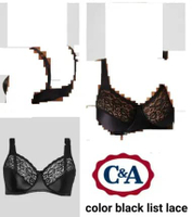 Bra C&A Nonpad Black Color With The Middle Lace Shiny Label US β- 40D