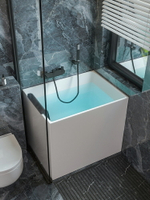 亞克力日式迷你深泡小戶型浴缸家用方形網紅坐式小浴缸0.8m-1.4米