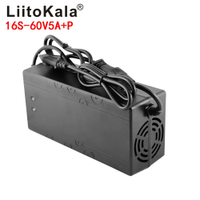 LiitoKala 67.2โวลต์5A ชาร์จ60โวลต์5A Li-Ion อย่างรวดเร็วชาร์จสมาร์ท110โวลต์220โวลต์สำหรับ16วินาที60โวลต์ Ebike สกูตเตอร์แบตเตอรี่แพ็ค