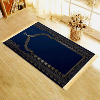 Bestseller 1pc of Luxurious, Thick Prayer Rug Featuring Tassels - a Non-Slip, Foldable Mat That Is M