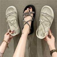 Dép Sandal Quai Đá Mix Quai Chun Đế Cao 5Cm Siêu Nhẹ G041