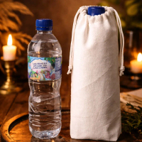 pouch serut untuk botol minum payung serbaguna bahan blacu