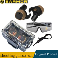 EARMOR Electronic Shooting Earplugs M20 MOD3 Shooting Glasses Set Hearing Protector Noise Canceling Headphones