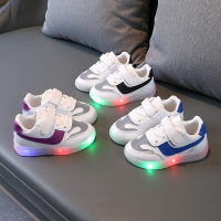 2022春季新款兒童亮燈鞋LED運動鞋男童燈鞋韓版女童透氣發光童鞋