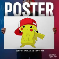 Poster Pokemon Custom Artpaper Dekorasi Kamar Anime Pikachu Charizard Hiasan Dinding Aesthetic A1 90