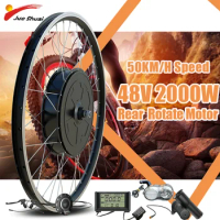Electric Bicycle Conversion Kit 48V 2000W Hub Motor Rear Drive E bike Conversion Kit 26inch-700C 29INCH Hub Wheel for Ebike