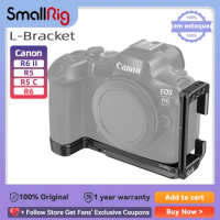 SmallRig Camera L-Bracket for Canon EOS R6 Mark II /R5 /R5 C / R6 Arca-Type 1/4" Accessory Threads Quick Release L Plate 4160