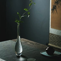 日式玻璃透明小花瓶禪意插花水培養花器茶桌臺面擺件玉凈瓶觀音瓶