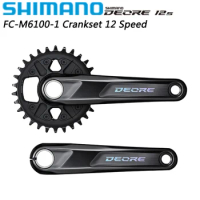 SHIMANO DEORE FC-M6100-1 1X12S Speed Crankset 30/32T Chainwheel 170/175mm Length Crank for MTB Bike Original Bicycle Parts