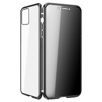 iPhone11Pro 全包覆防窺雙面玻璃磁吸殼防摔手機保護殼 黑色款