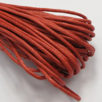 50 Meters Red Waxed Cotton Beading Cord 1.5mm Macrame Jewelry String