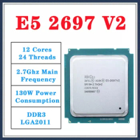 Used Intel Xeon E5 2697 V2 2.7GHz 30M QPI 8GT/s LGA 2011 SR19H C2 E5 2697v2 CPU Processor 100% Normal Work