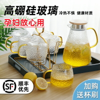 耐高溫耐熱家用玻璃冷水壺客廳高顏值涼水涼茶壺杯子果汁壺泡茶壺