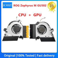 New Laptop CPU GPU Cooler Fan Radiator For ASUS ROG Zephyrus M GU502 GU502GW GX502LW 13NR0240T01211 13NR0240T02111 DC 12V 1A
