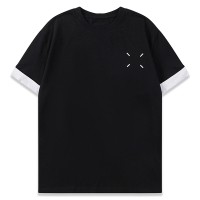 Mùa Hè Mm6 Maison Margiela Logo Áo Thun Vài Thiết Kế Cảm Giác Đôi Rỗng Trong Số In Màu Rắn Đơn Giản 