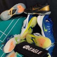 GRATIS KAOS KAKI LOKAL️ SEPATU BADMINTON EAGLE PNR SUPERBLAST