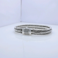 Sterling silver Edwin bracelet 10mm wide