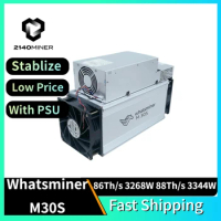 Whatsminer M30S++ Asic Miner M30S 102T 104T 106T 108T 110T 112T with PSU New Mining Machine Better than Avalon 1166pro 1246pro